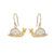 Matt Golden Snail Hook Earrings