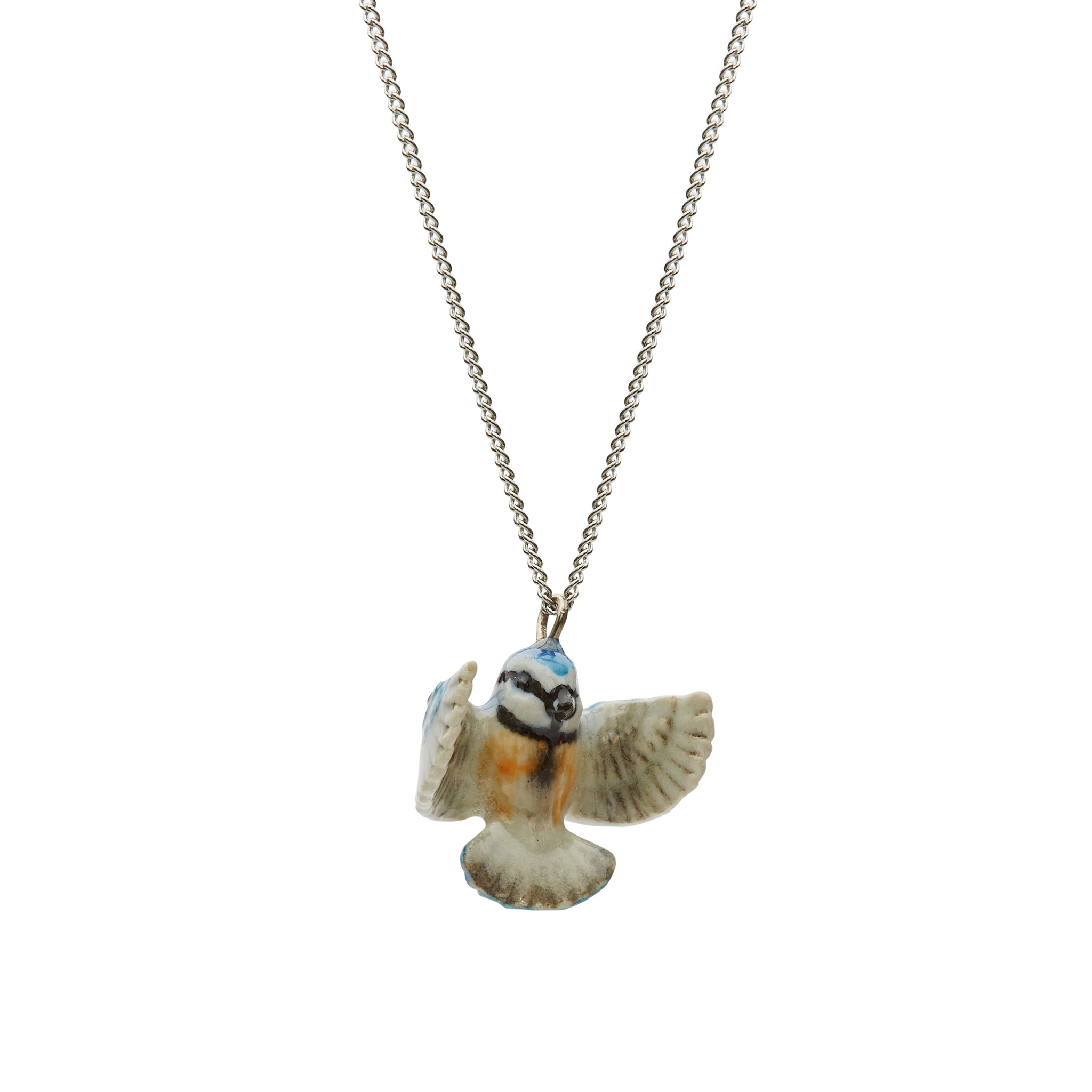 Tiny Blue Tit Necklace | And Mary